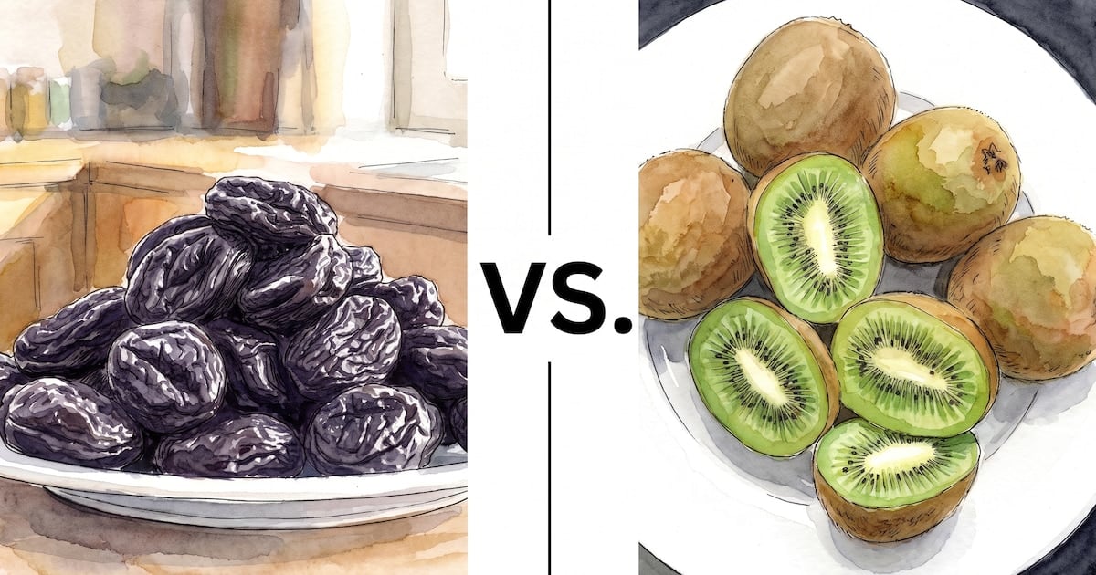 Dos frutas que pueden destrabar el intestino: el kiwi y la ciruela pasa, frente a frente según la evidencia