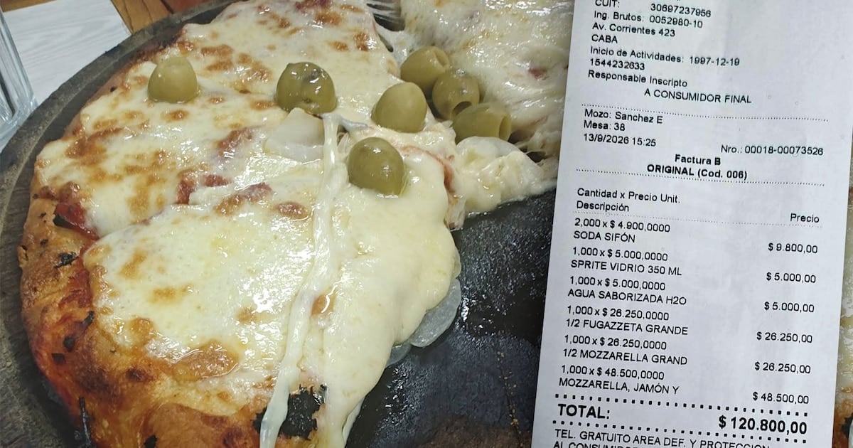 Una pizza, dos sifones y la pregunta que nadie puede responder: cuánto pagó cada uno