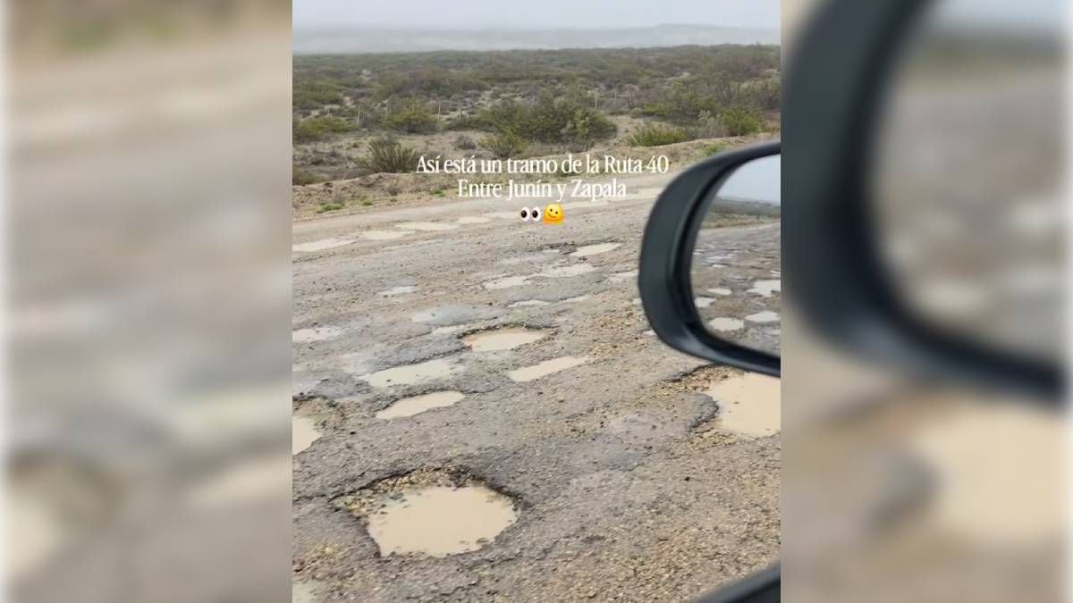 Treinta kilómetros de pozos en la Ruta 40: el tramo que complica el viaje entre Junín de los Andes y Zapala