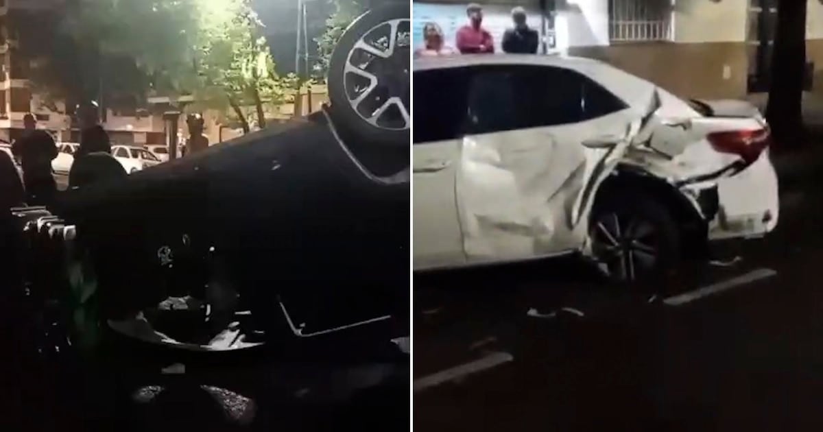 Una conductora con 1,79 gramos de alcohol volcó en Alberdi y dejó cinco heridos en Caballito