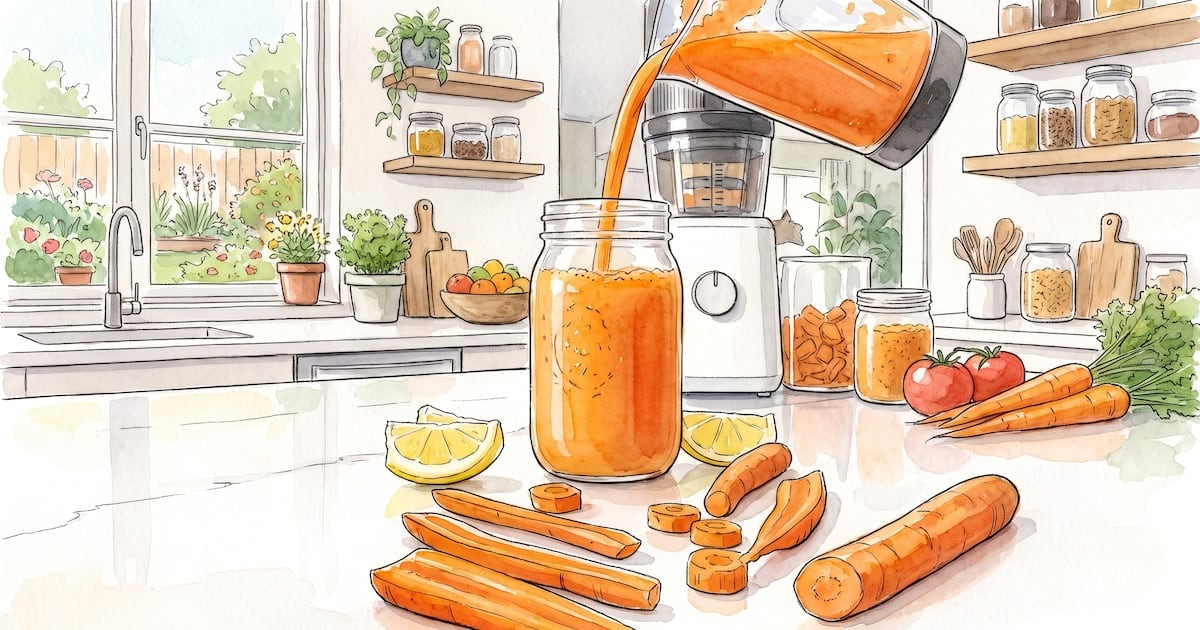 Jugo o zanahoria cruda: la elección que cambia lo que el cuerpo aprovecha